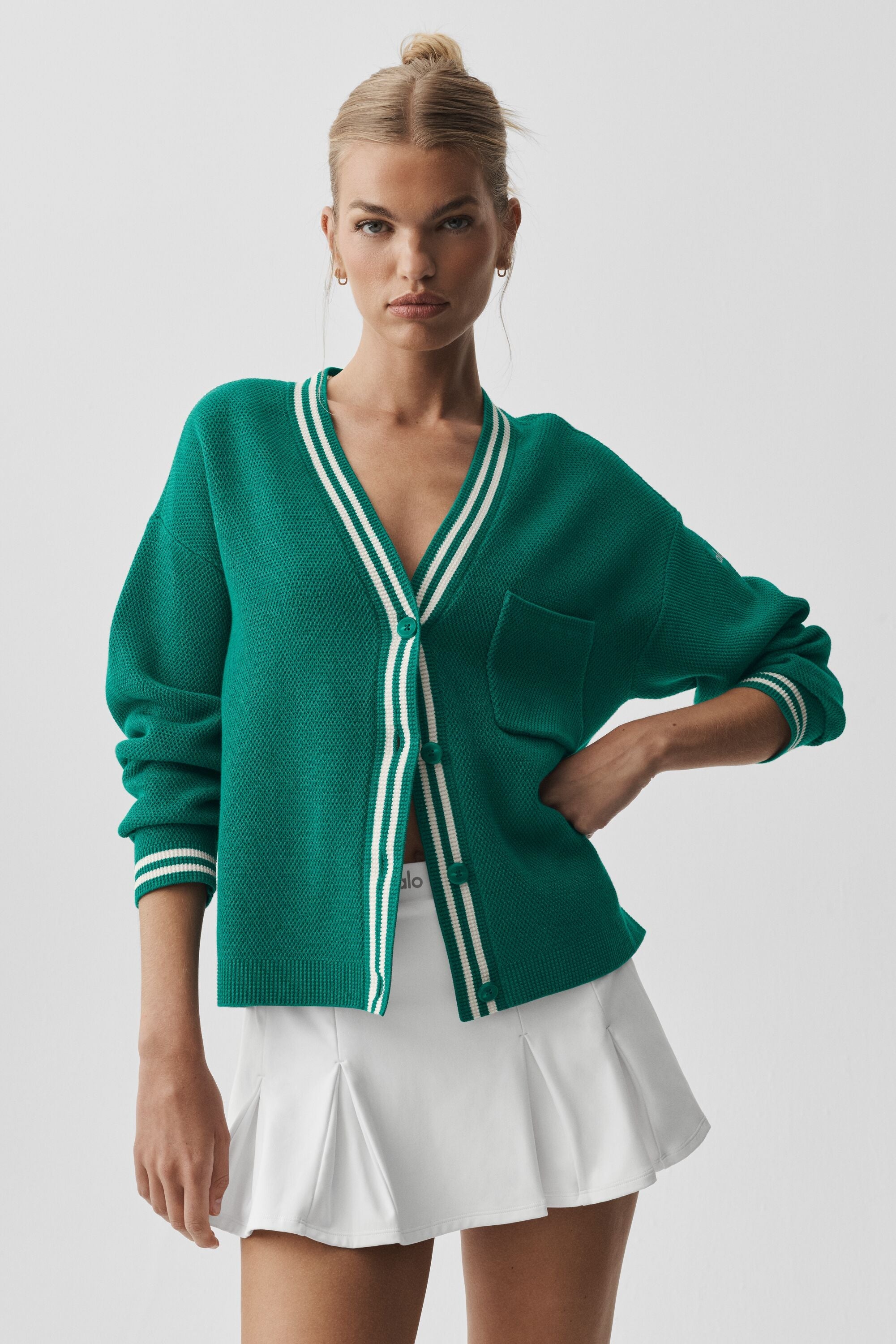 Tennis Club Sweater Knit Cardigan