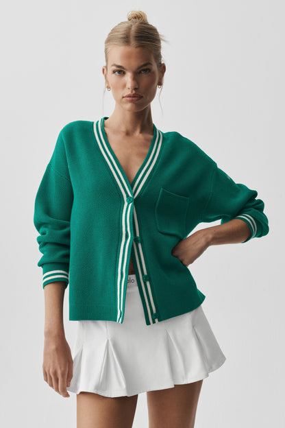 Tennis Club Sweater Knit Cardigan