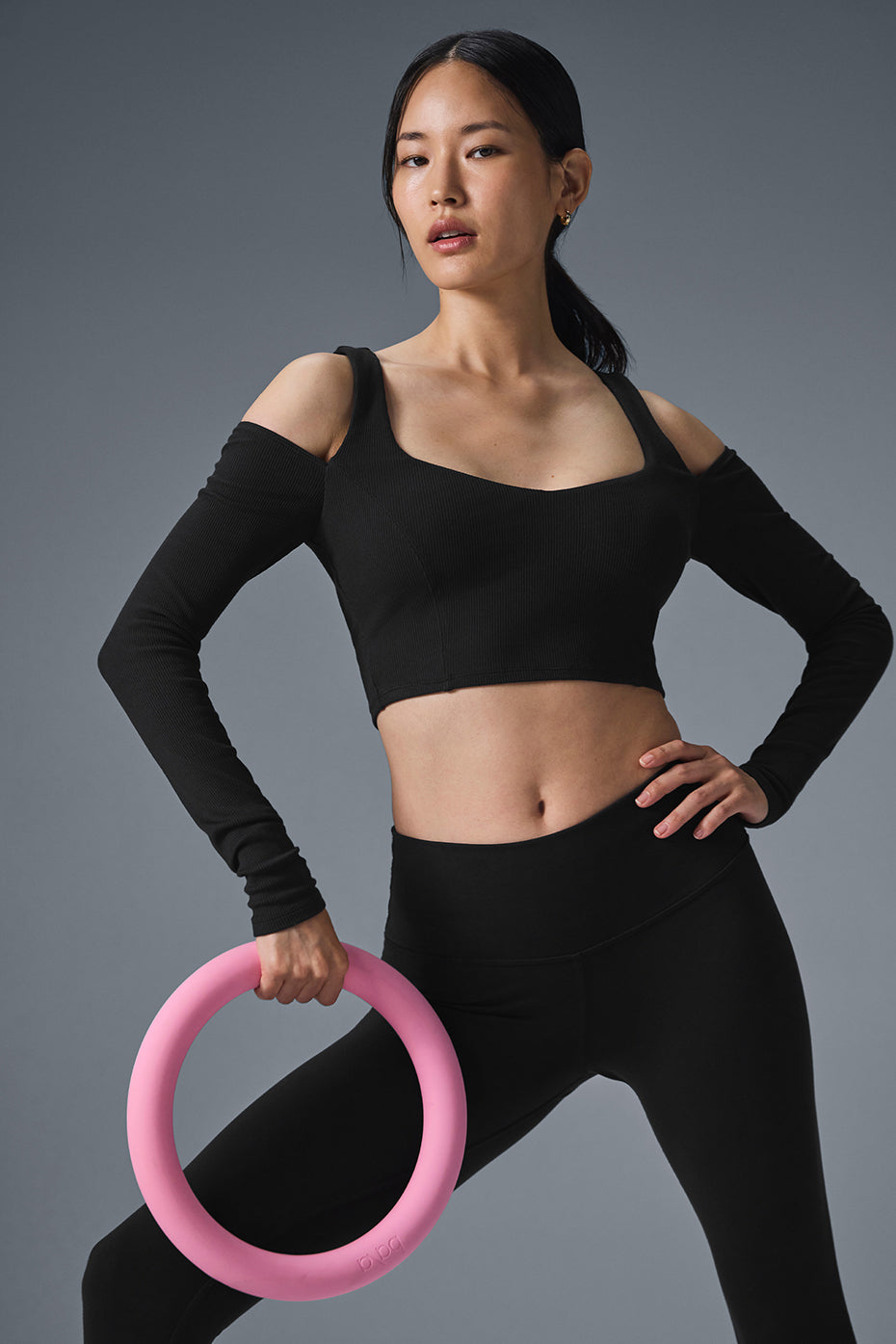 Ribbed Cropped Butterfly Long Sleeve