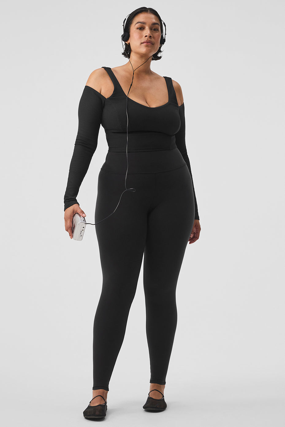 Ribbed Cropped Butterfly Long Sleeve