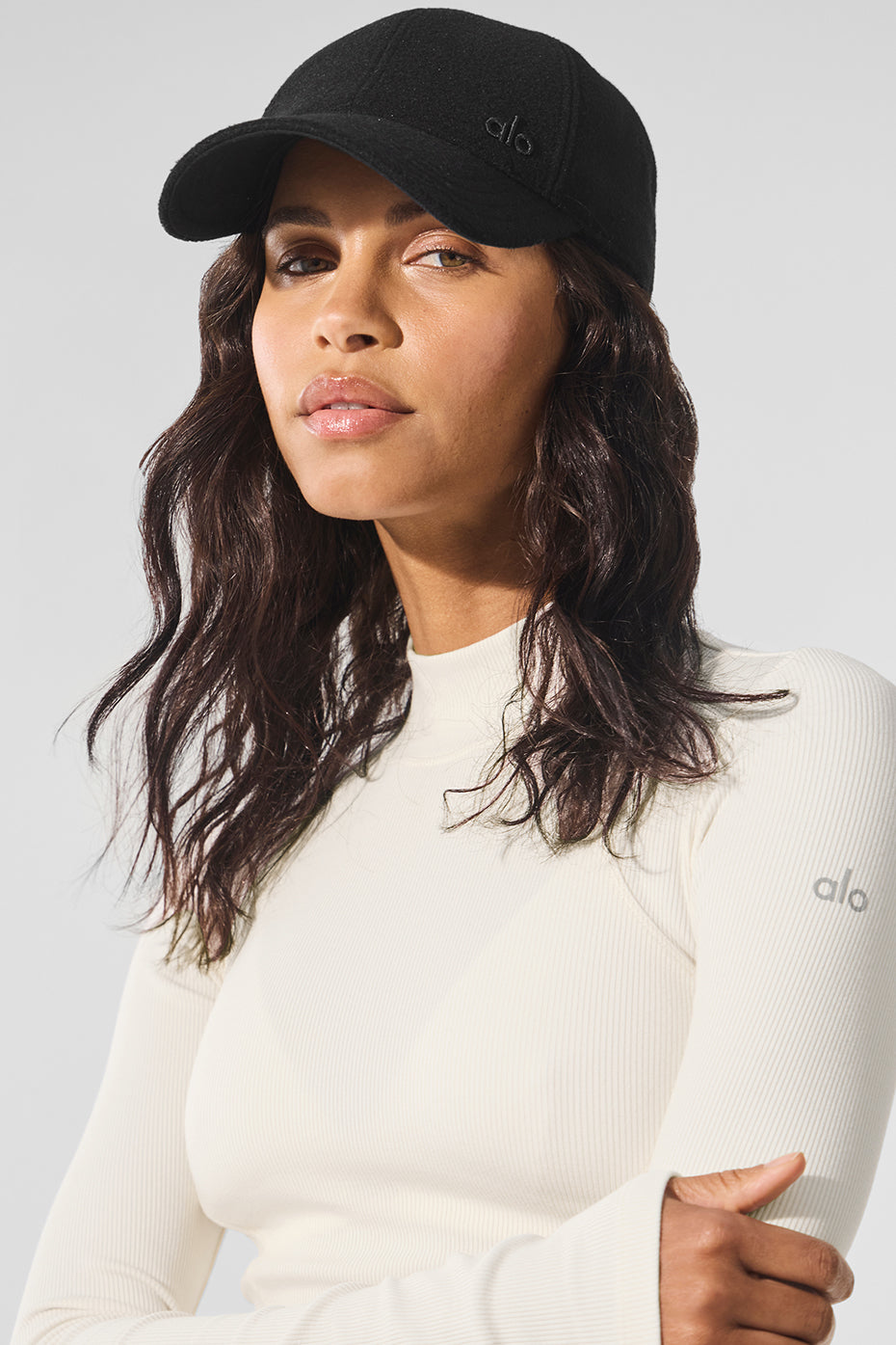 Ribbed Mesmerize Mock Neck Long Sleeve
