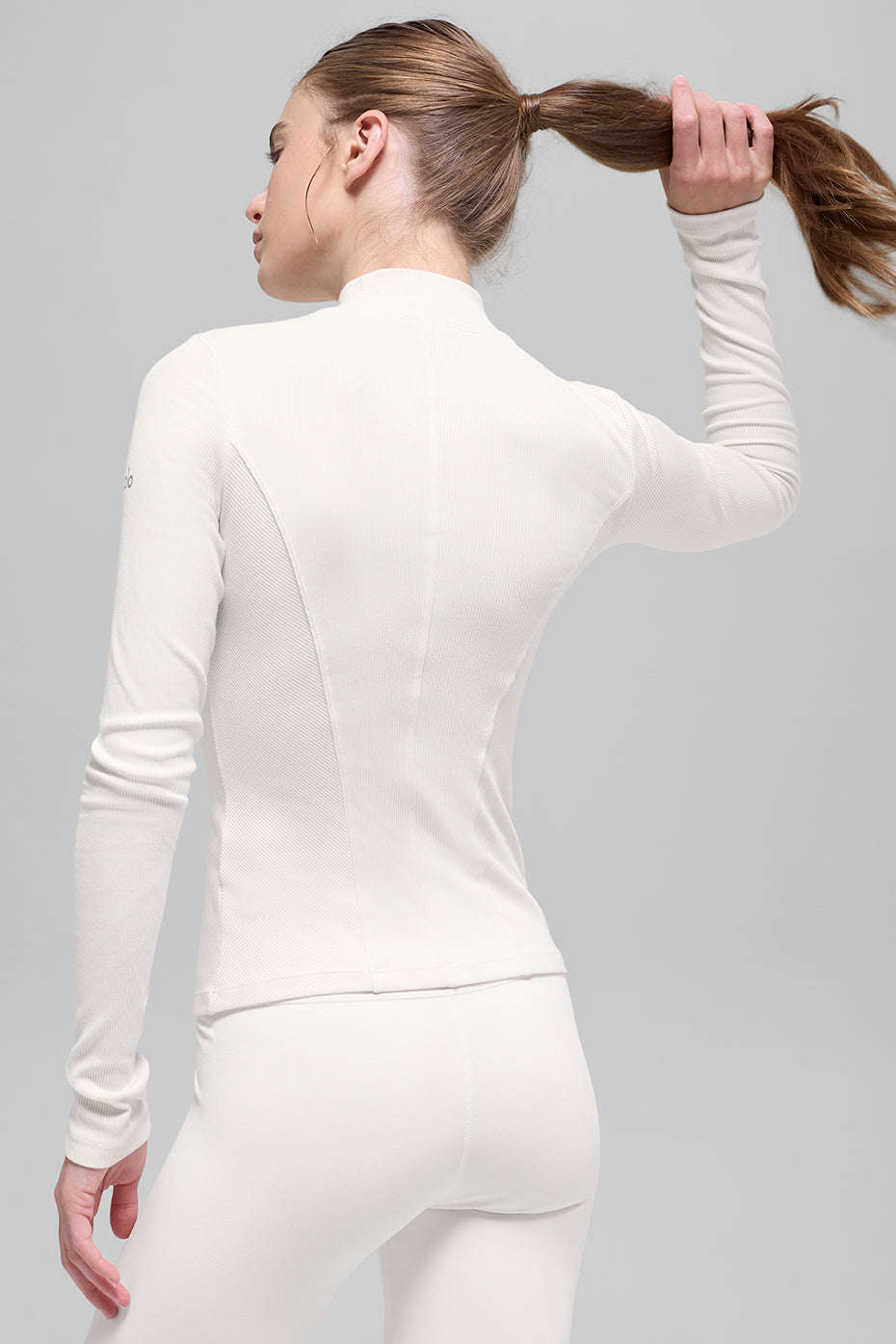 Ribbed Mesmerize Mock Neck Long Sleeve