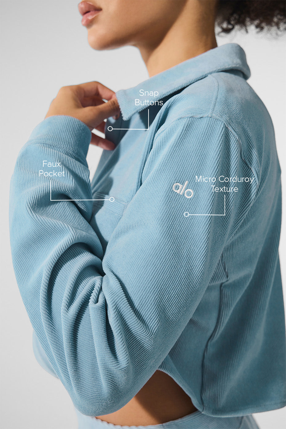 Micro Corduroy Cropped Dreamer Button Down