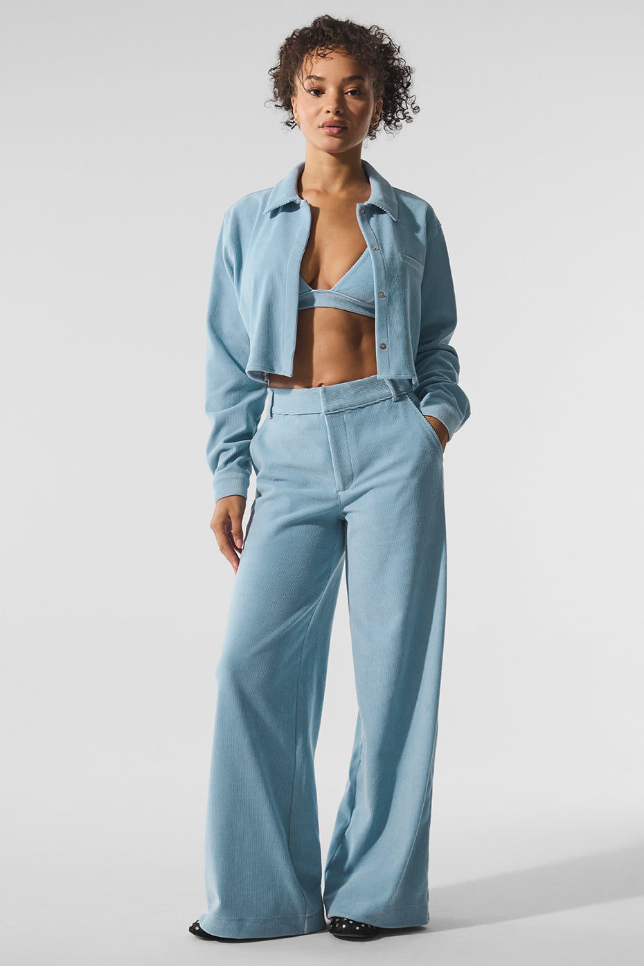 Micro Corduroy Cropped Dreamer Button Down