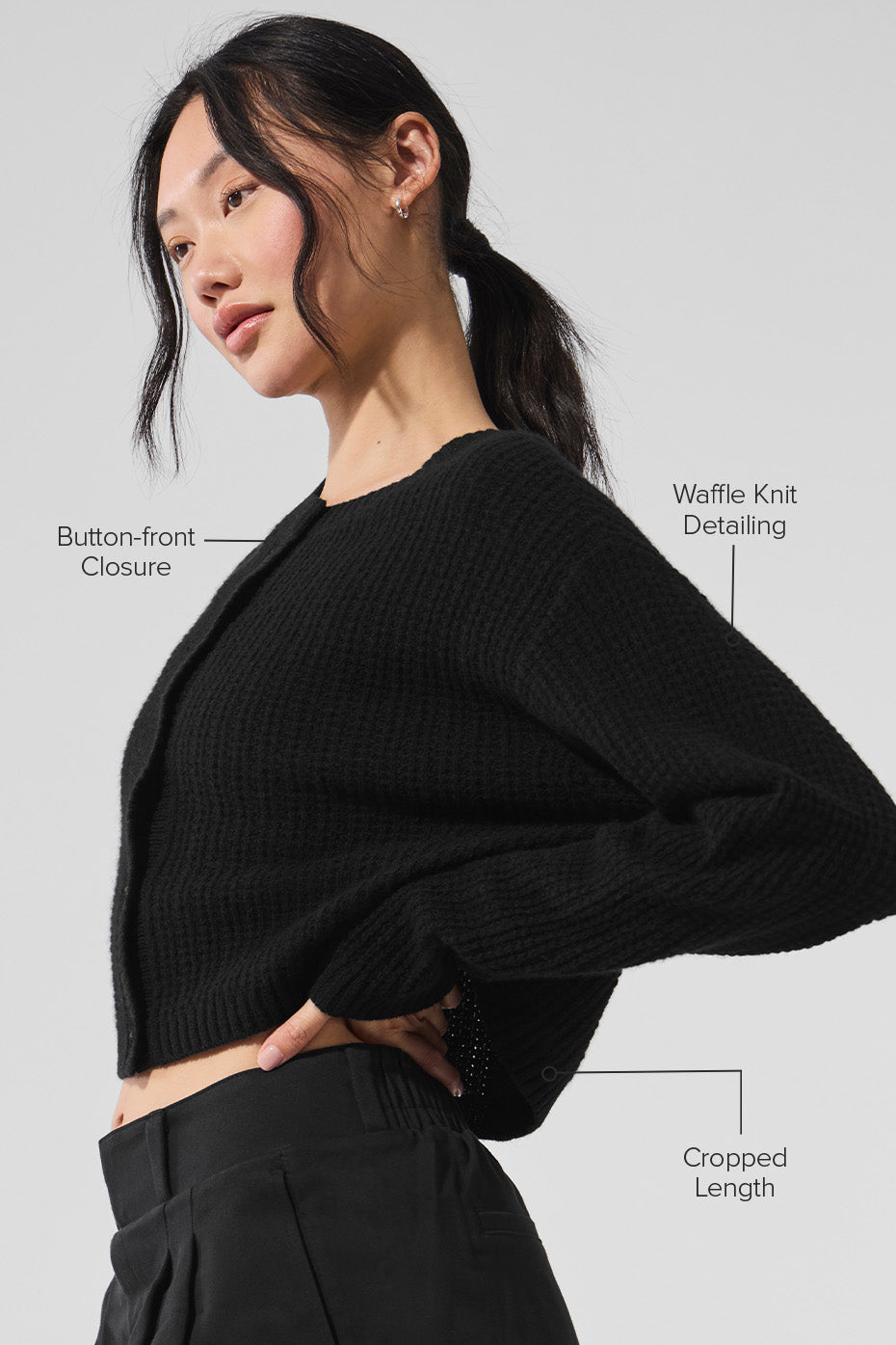 Cashmere Plush Waffle Cardigan
