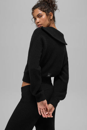Cashmere Plush Waffle 1/4 Zip Pullover