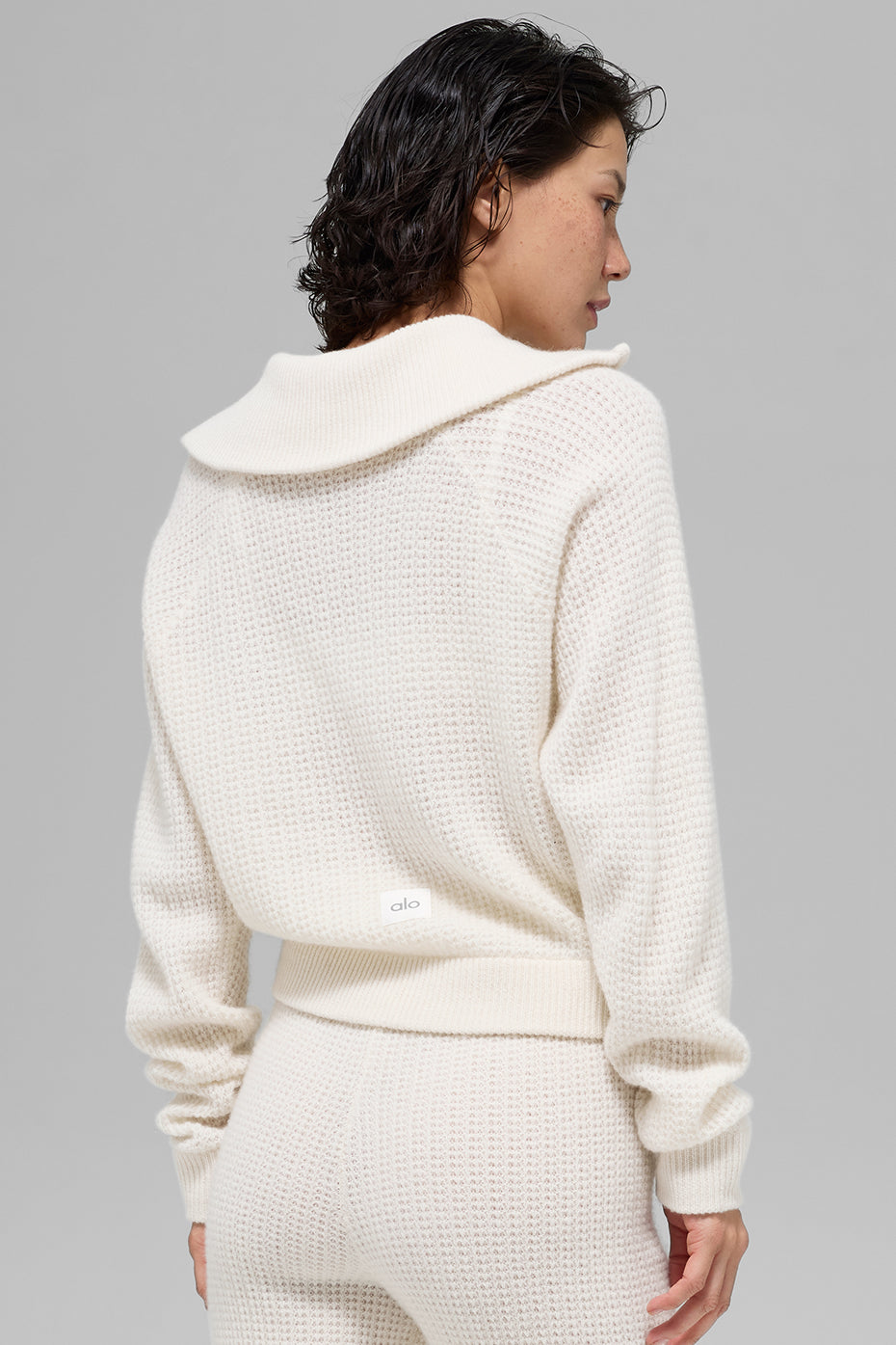 Cashmere Plush Waffle 1/4 Zip Pullover
