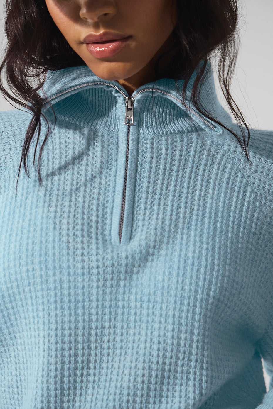 Cashmere Plush Waffle 1/4 Zip Pullover