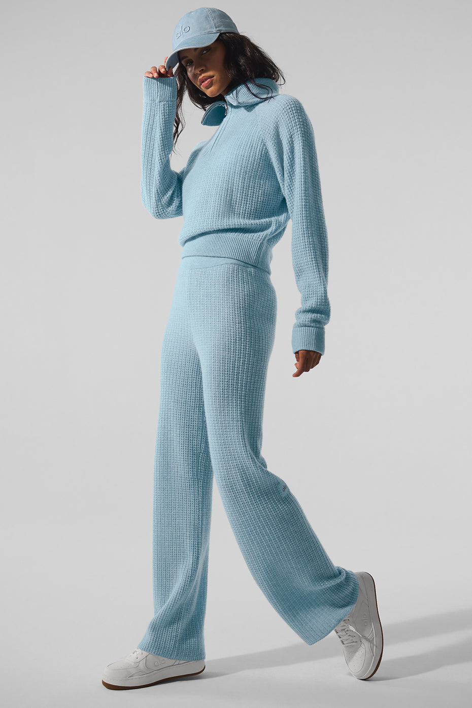 Cashmere Plush Waffle 1/4 Zip Pullover