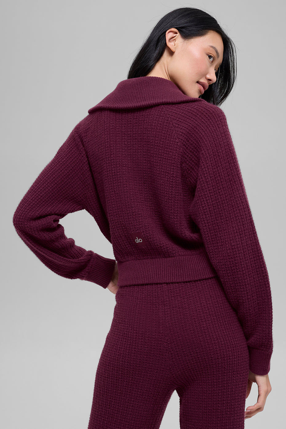 Cashmere Plush Waffle 1/4 Zip Pullover