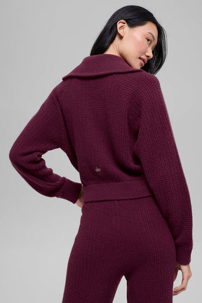 Cashmere Plush Waffle 1/4 Zip Pullover