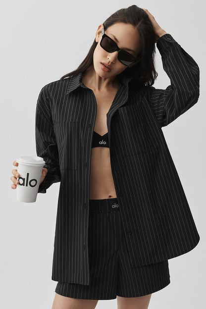 Pinstripe Daylight Button Down Long Sleeve