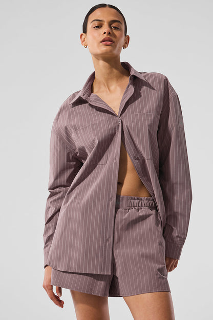 Pinstripe Daylight Button Down Long Sleeve