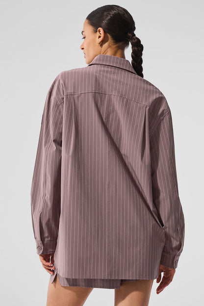 Pinstripe Daylight Button Down Long Sleeve