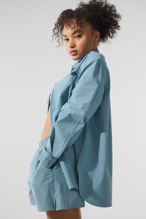 Pinstripe Daylight Button Down Long Sleeve