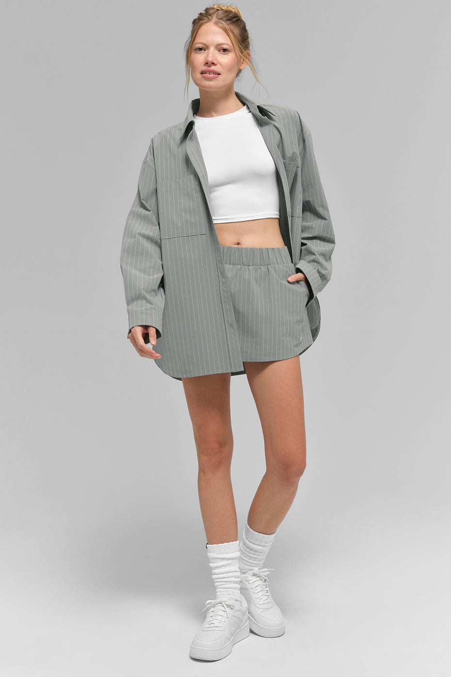 Pinstripe Daylight Mini Skirt