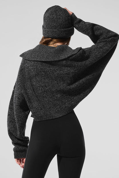 Marl Sweater 1/4 Zip Pullover