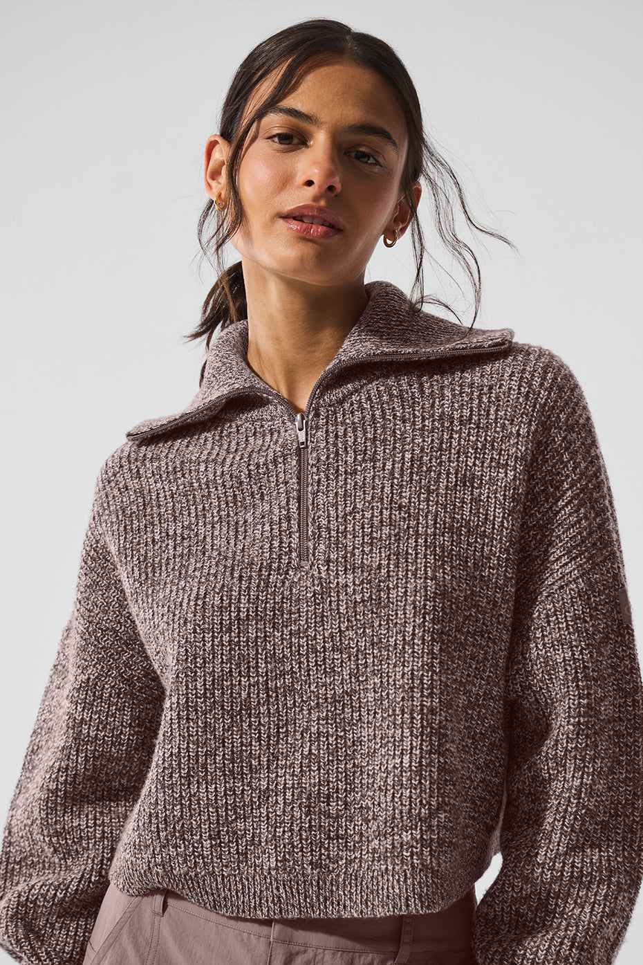 Marl Sweater 1/4 Zip Pullover