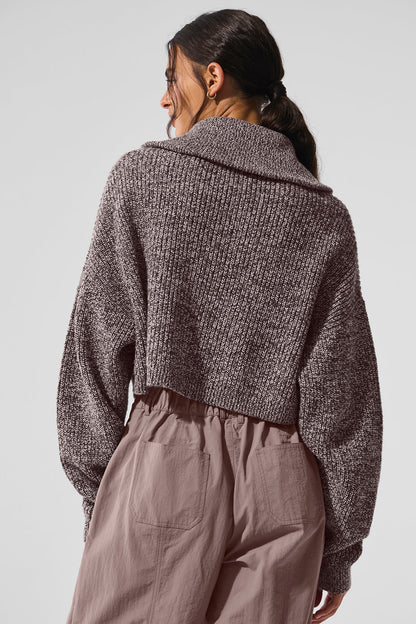 Marl Sweater 1/4 Zip Pullover