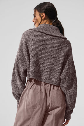 Marl Sweater 1/4 Zip Pullover