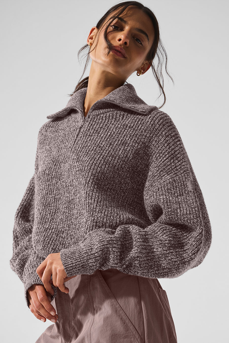 Marl Sweater 1/4 Zip Pullover