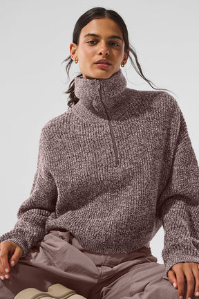 Marl Sweater 1/4 Zip Pullover