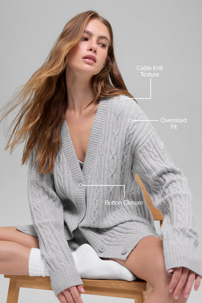 Cable Knit Winter Bliss Cardigan