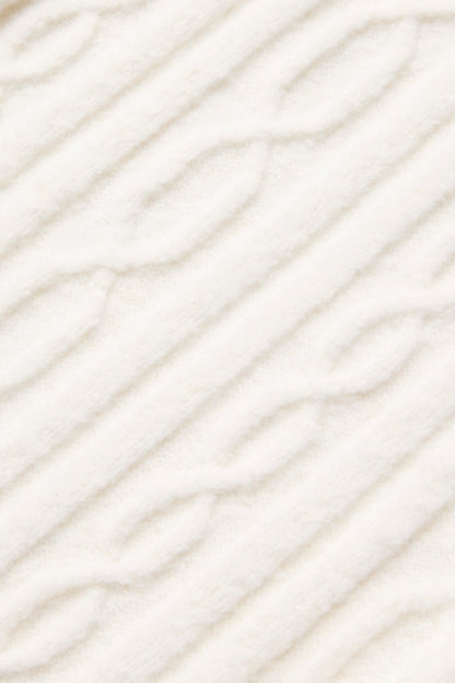 Cable Knit Cropped Winter Bliss Turtleneck Long Sleeve