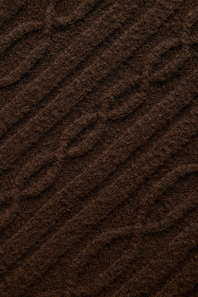 Cable Knit Cropped Winter Bliss Turtleneck Long Sleeve