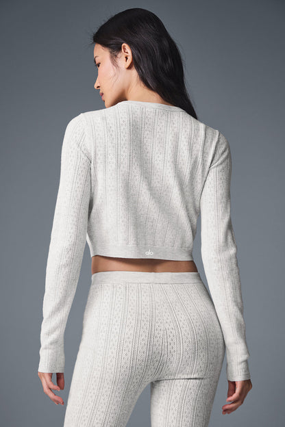 Pointelle Sweater Be Mine Cardigan