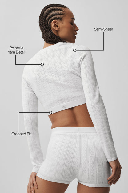 Pointelle Sweater Be Mine Cardigan