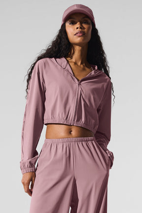 Cropped Breezy Full-Zip Hoodie