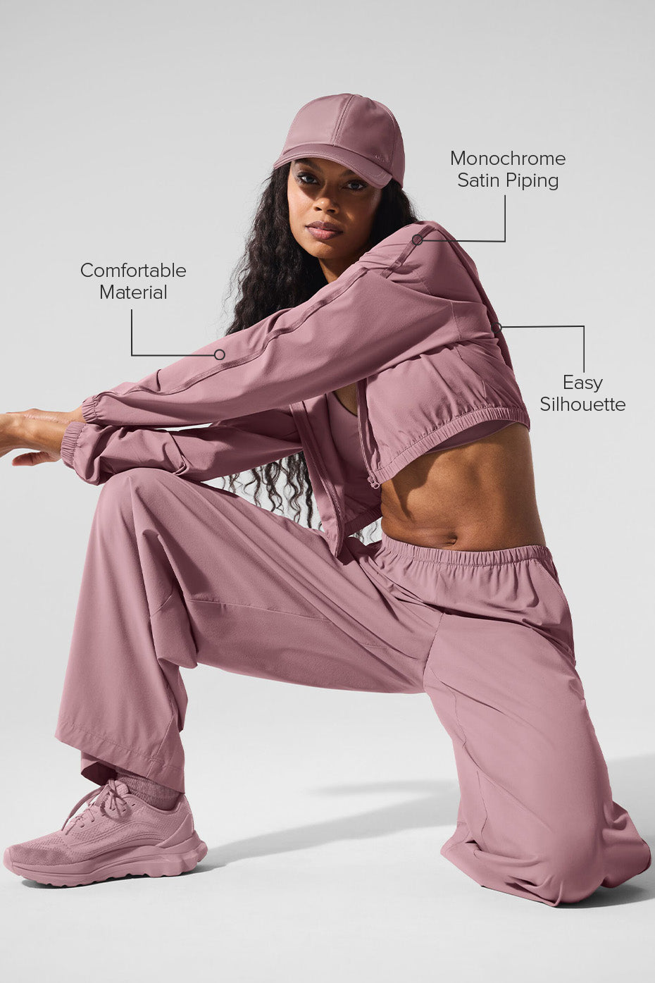 Cropped Breezy Full-Zip Hoodie