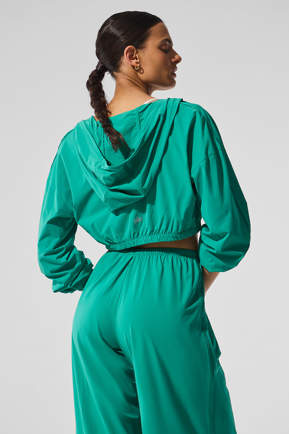 Cropped Breezy Full-Zip Hoodie