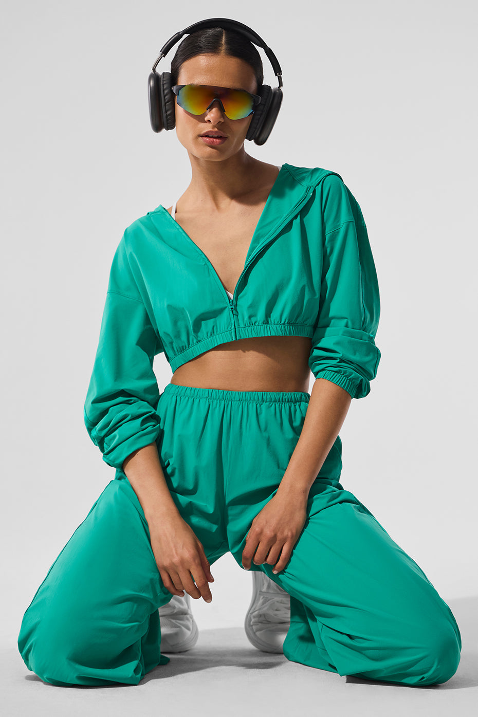 Cropped Breezy Full-Zip Hoodie