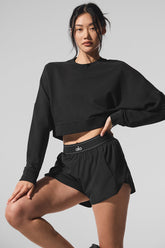 Cropped Sway Crew Neck Pullover