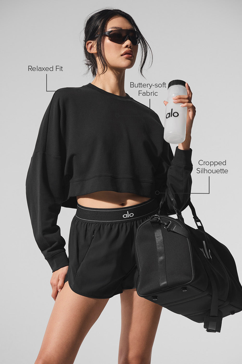 Cropped Sway Crew Neck Pullover