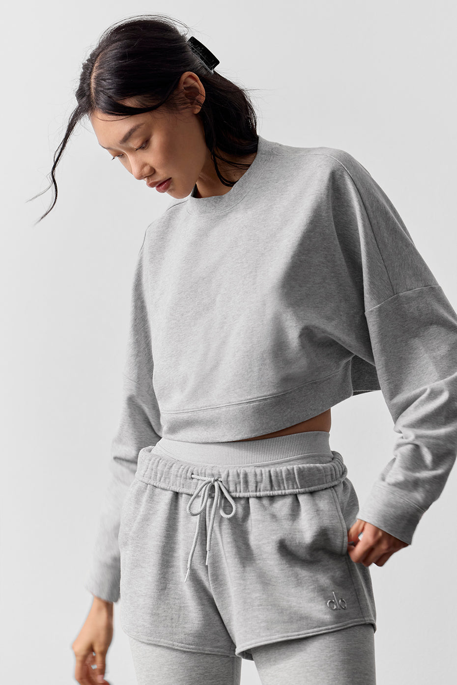 Cropped Sway Crew Neck Pullover