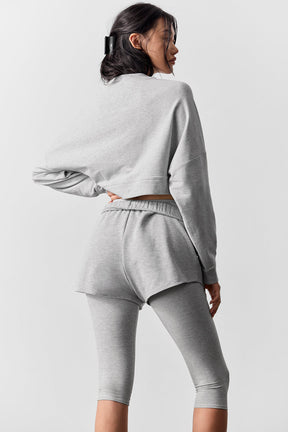 Cropped Sway Crew Neck Pullover