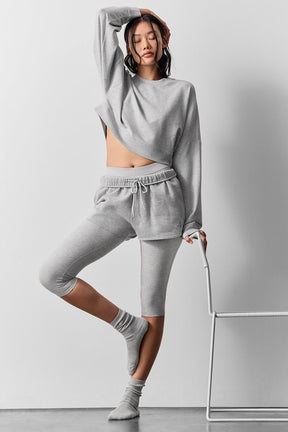 Cropped Sway Crew Neck Pullover
