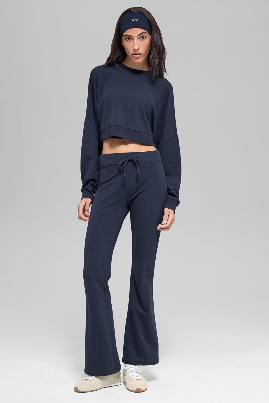 Cropped Sway Crew Neck Pullover