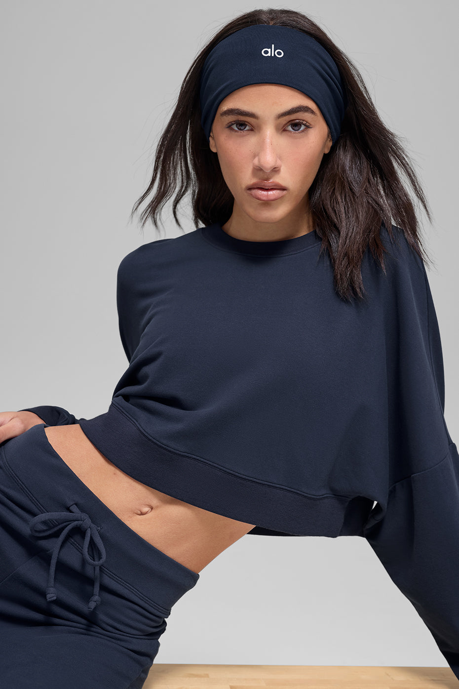 Cropped Sway Crew Neck Pullover