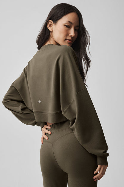Cropped Sway Crew Neck Pullover