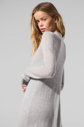 Sheer Cashmere Long Cardigan