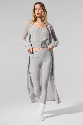 Sheer Cashmere Long Cardigan