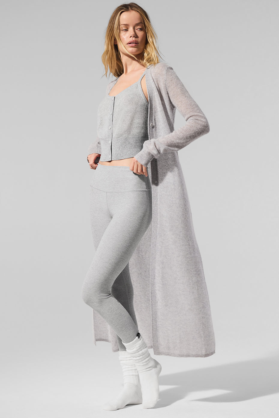 Sheer Cashmere Long Cardigan
