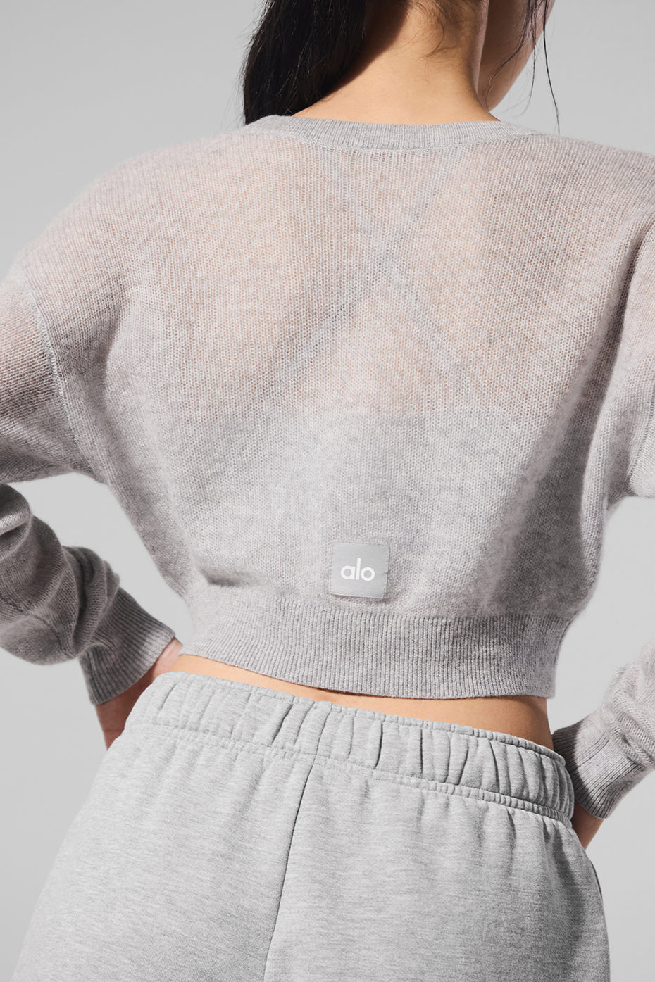 Sheer Cashmere Cropped Cardigan