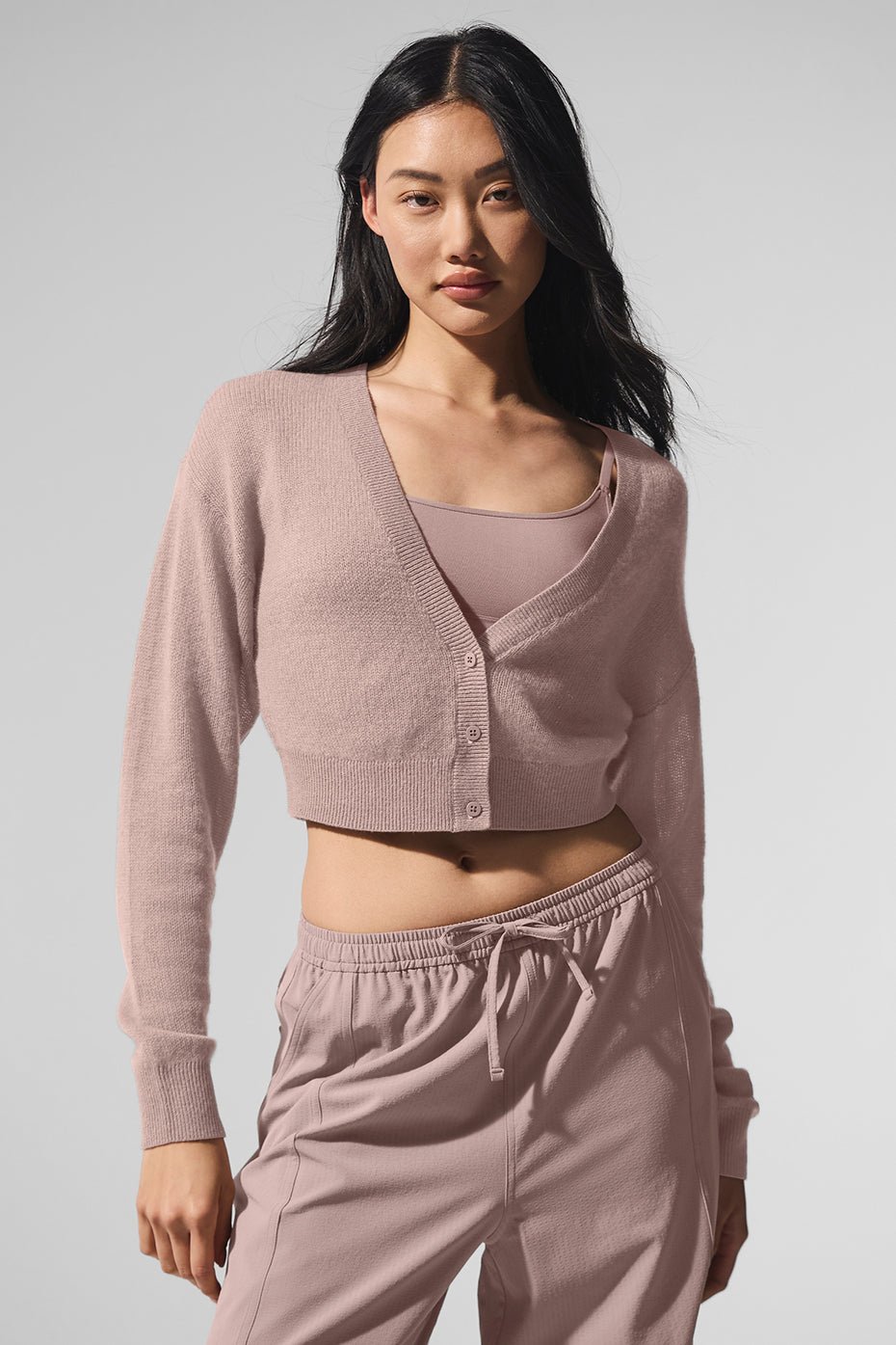 Sheer Cashmere Cropped Cardigan