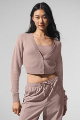 Sheer Cashmere Cropped Cardigan