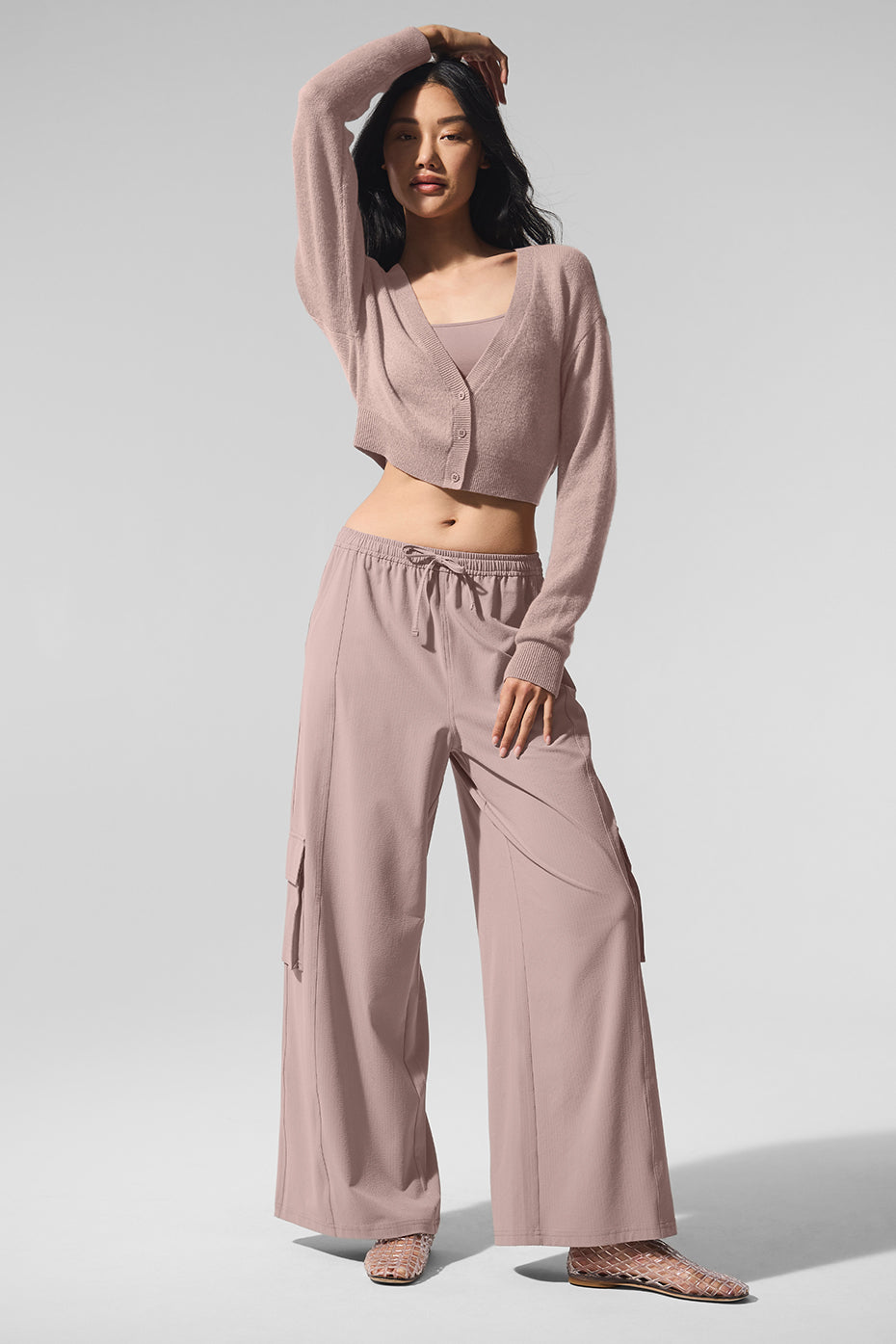 Sheer Cashmere Cropped Cardigan